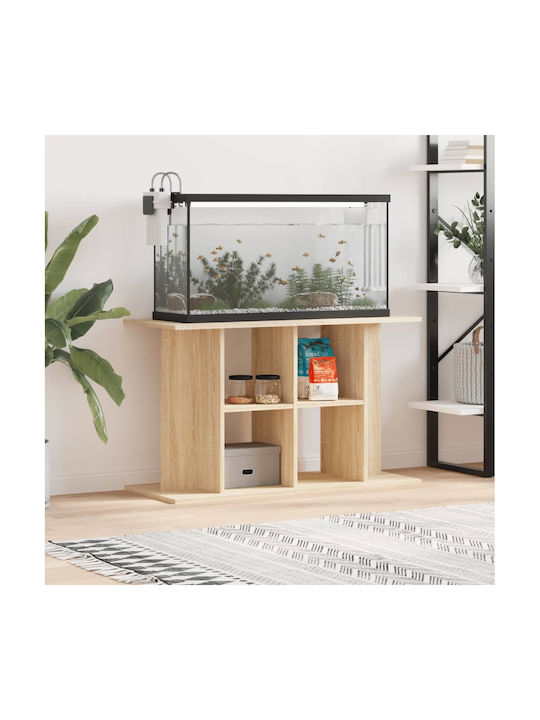 vidaXL Bază Acvariu Mobilier pentru acvariu din lemn Sonoma Oak Stand 100x40x60 cm, realizat din lemn prelucrat 833586