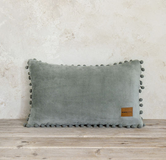 Nima Perna De Canapea Macia Din Catifea Verde Salvie 30x50cm