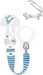 Mam Clip Pacifier Clip it & Cover made of Plastic Whale -Blue