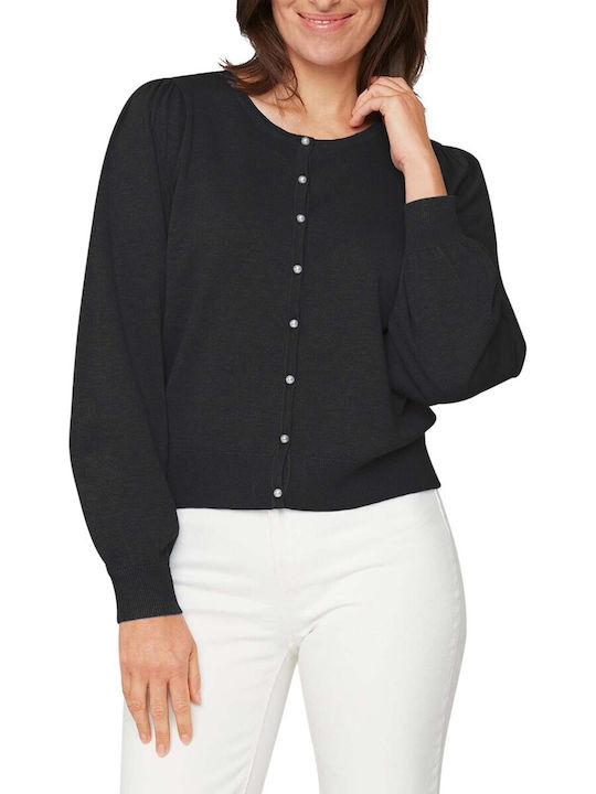 Jensen Woman Women's Knitted Cardigan with Buttons Black