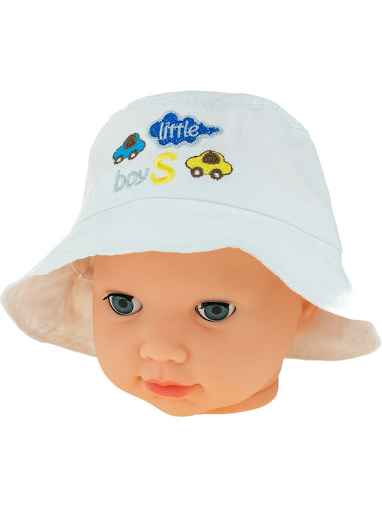 Maksi Kids' Hat Bucket Fabric White