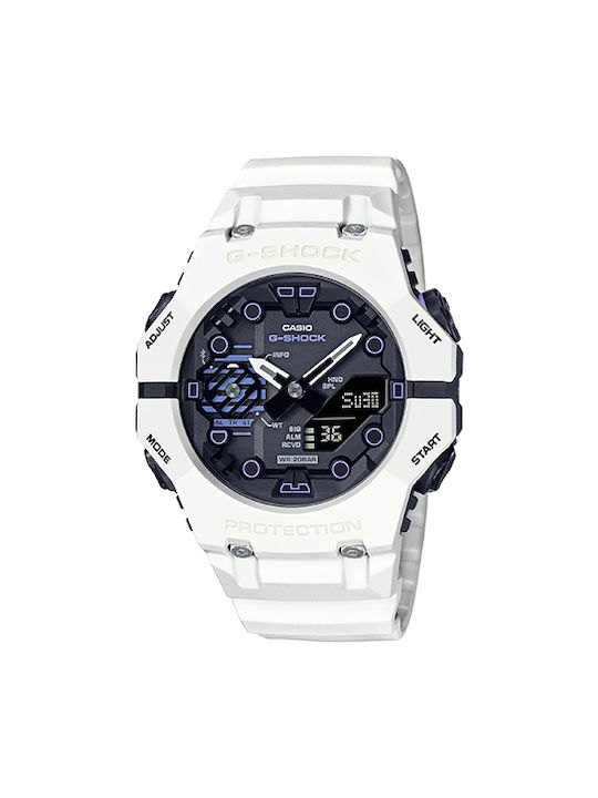 Casio Watch Battery with White Rubber Strap