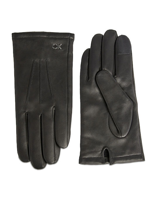 Calvin Klein Μαύρα Ανδρικά Δερμάτινα Γάντια