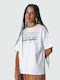 Converse Chuck Taylor Graphic Γυναικείο Oversized T-shirt Λευκό