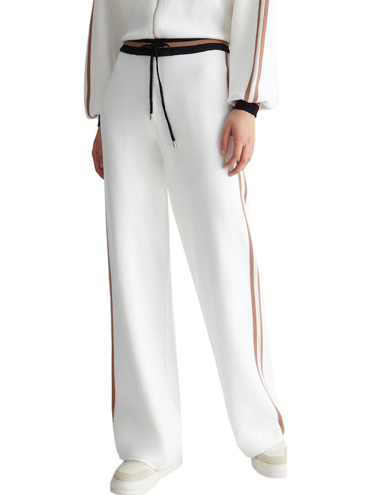 Liu Jo Rose Women's Fabric Trousers WHITE / ROSE GOLD