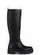 Geox Medium Heel Riding Boots with Zipper / Rubber Spherica Black