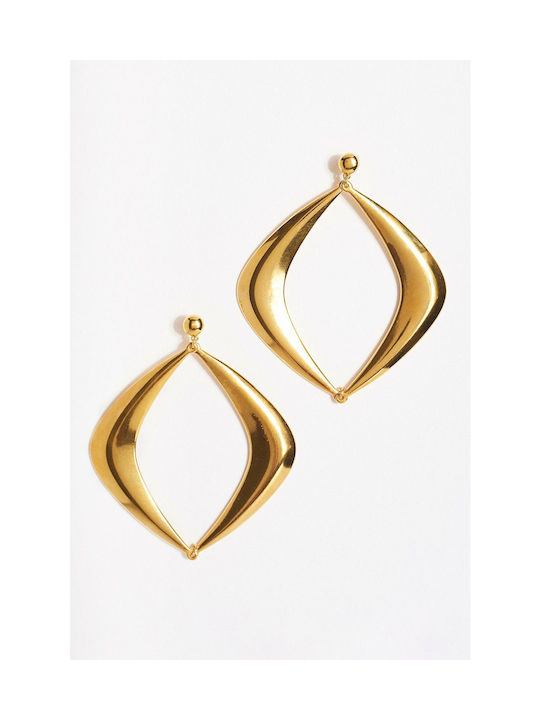 Dpar Earrings Titanium Gold Plated