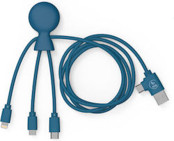 Xoopar Regular USB to Lightning / Type-C / micro USB 1m Cable Multicolour (XP71024.16LR)