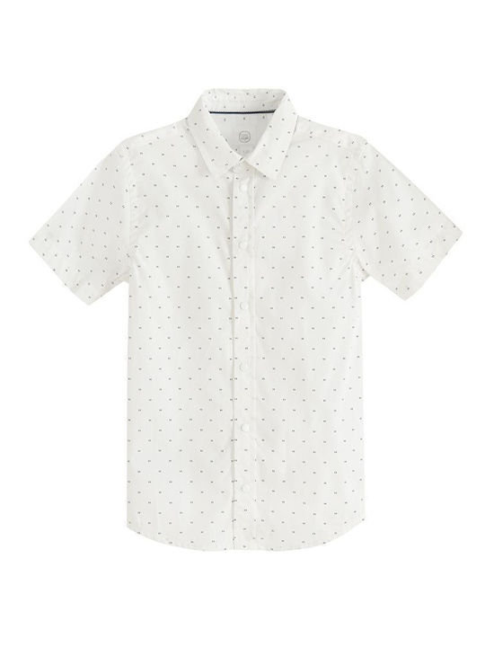 Tricou Pentru Copii Cu Buline Mâneca Scurtă Alb