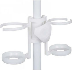 Solart Beach Umbrella Drink Holder White