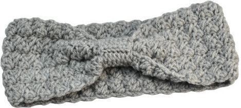 Γυναικείο Headband Πλεκτό σε Γκρι χρώμα