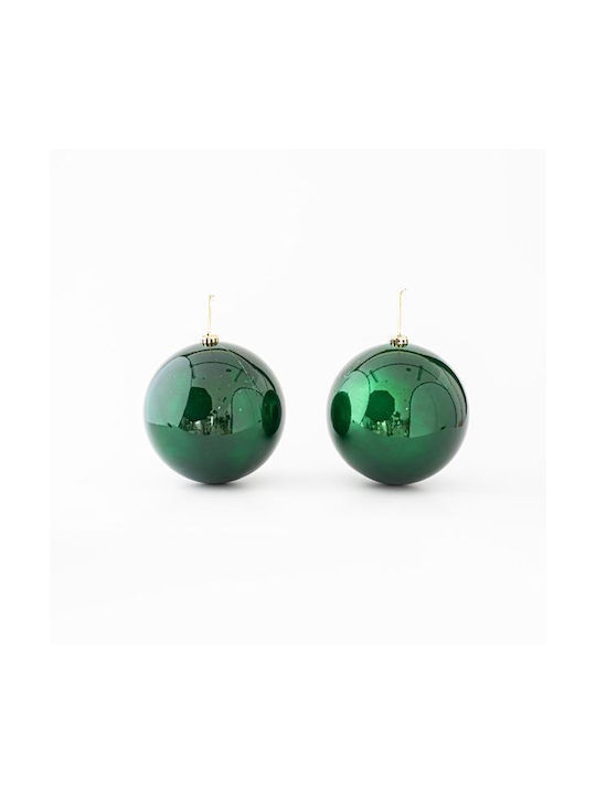 Hängendes Kugel Ornament Ornament Kunststoff Grün 20cm