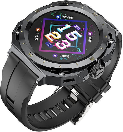 Hoco Y14 Smartwatch with Heart Rate Monitor (Black)