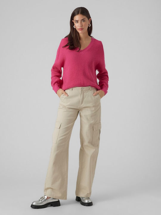 Vero Moda Women's Blouse Long Sleeve Fuchsia