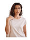 Enzzo Women's Blouse Short Sleeve White