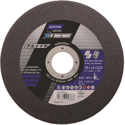 Norton 66252920341 Cutting Disc Metal Hole Diameter 125mm 1pcs