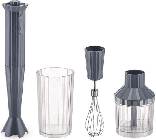 Alessi Plisse Blender de Mână cu Tijă Din Plastic Gri