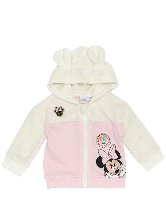 Disney Girls Cardigan with Zipper Pink