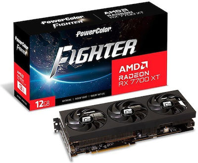 PowerColor Radeon RX 7700 XT 12GB GDDR6 Fighter OC Κάρτα Γραφικών