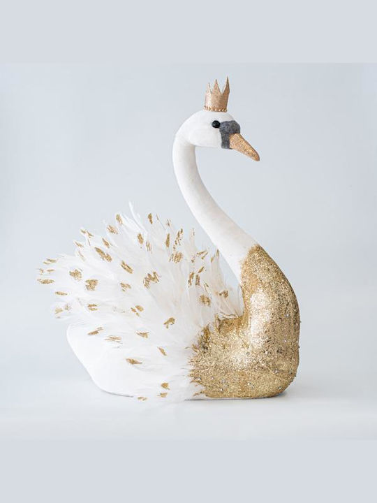Eurolamp Коледна Фигура Swan Златист Дължина 64см.