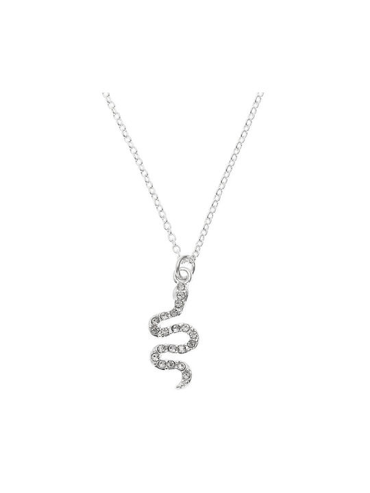 Tatu Moyo Necklace with design Snake from Gold Plated Steel