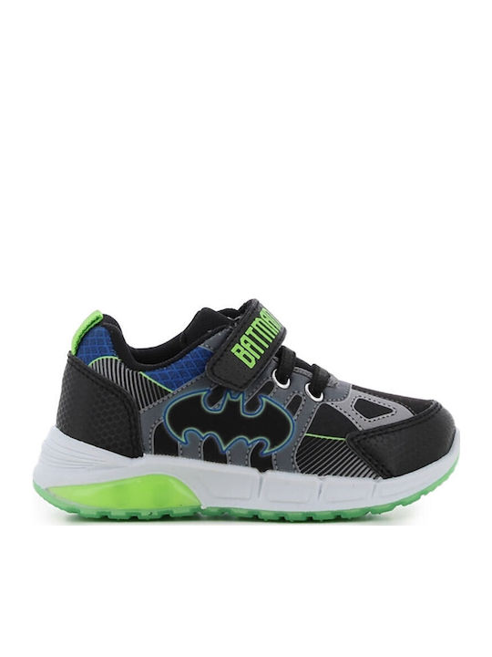 Kinder Sneakers mit Klettverschluss & Lichtern Schwarz