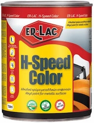 ER-LAC Varnish Colour H-speed 0.75lt BLACK MAT Mettalic