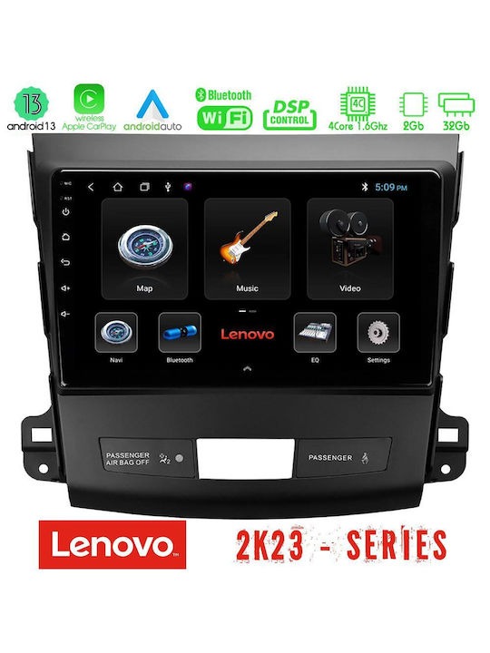 Lenovo Ηχοσύστημα Αυτοκινήτου για Mitsubishi / Citroen Outlander / 4007 (Bluetooth/USB/WiFi/GPS) με Οθόνη Αφής 9"