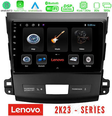 Lenovo Car-Audiosystem für Peugeot 4007 Mitsubishi Outlander Citroen C-Crosser 2007-2012 (Bluetooth/USB/WiFi/GPS) mit Touchscreen 9"