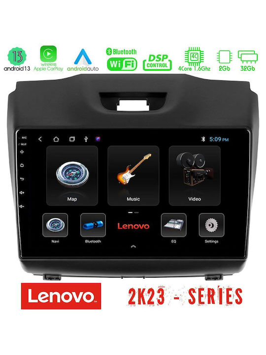 Lenovo Sistem Audio Auto Isuzu D-Max 2012-2019 (Bluetooth/USB/WiFi/GPS) cu Ecran Tactil 9"