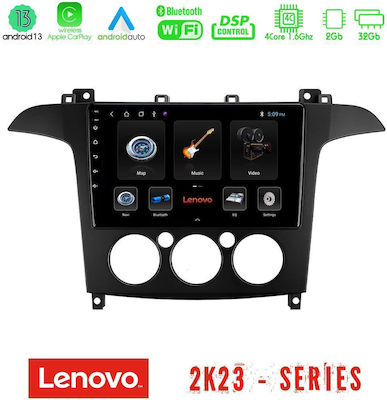 Lenovo Sistem Audio Auto pentru Ford S-Max cu A/C (Bluetooth/USB/WiFi/GPS) cu Ecran Tactil 9"