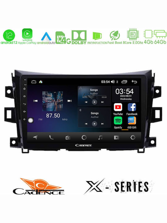 Cadence Car Audio System for Nissan Navara / NP300 2016+ (Bluetooth/USB/WiFi/GPS/Apple-Carplay/Android-Auto) with Touch Screen 9"