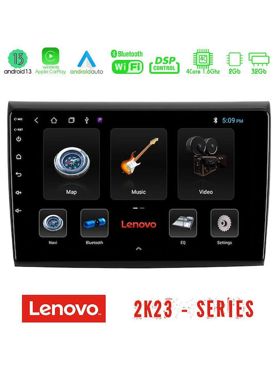 Lenovo Ηχοσύστημα Αυτοκινήτου για Fiat Bravo (Bluetooth/USB/WiFi/GPS) με Οθόνη Αφής 9"