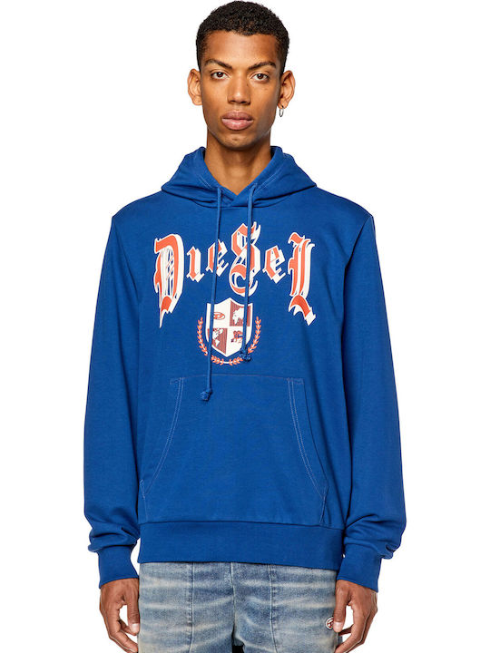Diesel Sweatshirt with Hood Blue