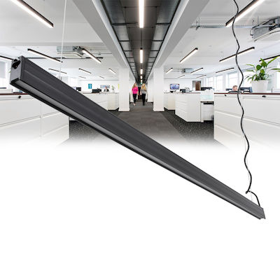 GloboStar Office LED Kommerzielle lineare Beleuchtung Leuchte Decke 18W Kaltes Weiß IP20 B120xH4cm