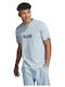 Adidas Men's Short Sleeve Blouse Light Blue