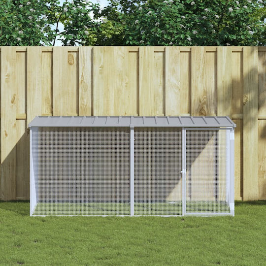 vidaXL Geflügelstall Metallisch L2.03 x B0.98 x H0.9m.