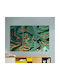I-gallery Gold And Emerald Threefold Painting on Canvas 40x20cm