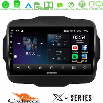 Cadence Car-Audiosystem für Jeep Rebell 2015-2019 (Bluetooth/USB/WiFi/GPS) mit Touchscreen 9"