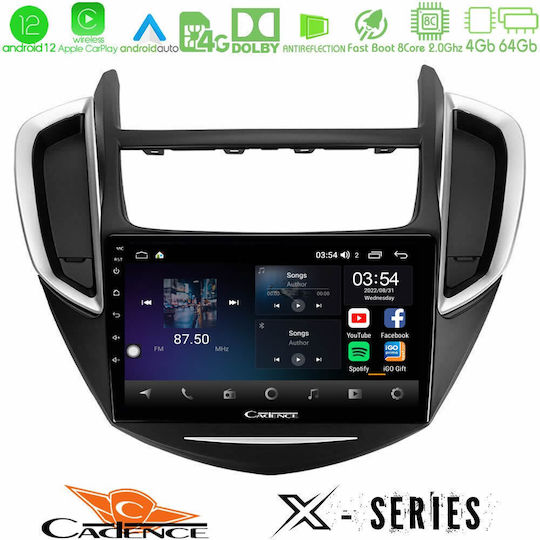 Cadence Auto-Audiosystem für Chevrolet Trax 2013-2020 (Bluetooth/USB/WiFi/GPS/Apple-Carplay/Android-Auto) mit Touchscreen 9"