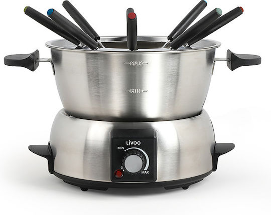 Livoo Vas pentru Fondue Electric Metalic Argintiu 1000WW 31x17x17buc