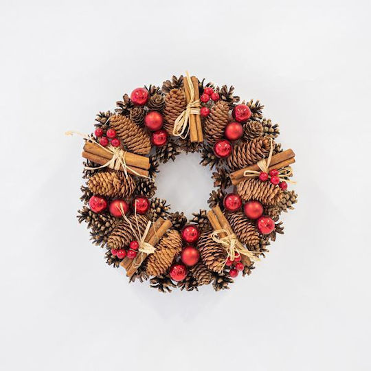 Eurolamp Christmas Wooden Decorative Wreath 34cm