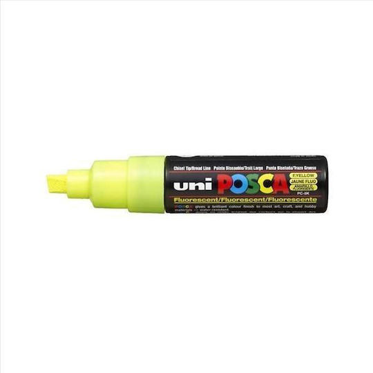 Uni-Ball Μαρκαδόρος Σχεδίου Yellow Fluo (#FFFF00) 8mm