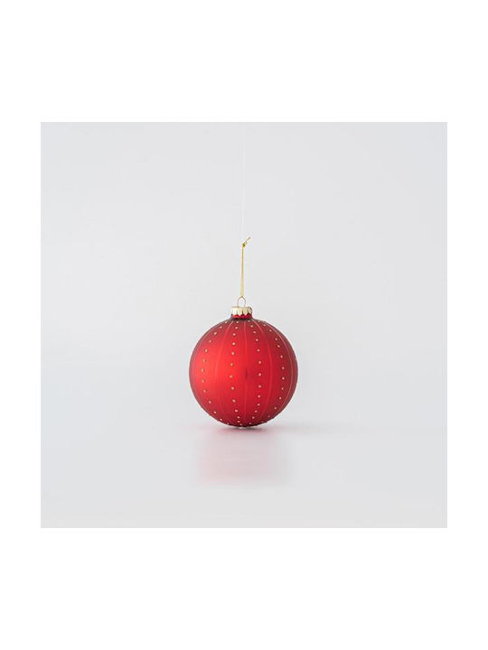 Hängendes Kugel Ornament Ornament Glas Rot 10cm...