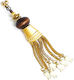 Roloi Komboloi Worry Beads with Tassel Gold 9cm