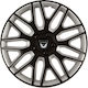 Versaco Car Hubcap Set Dakar with Dacia Emblem 15" 4pcs Black