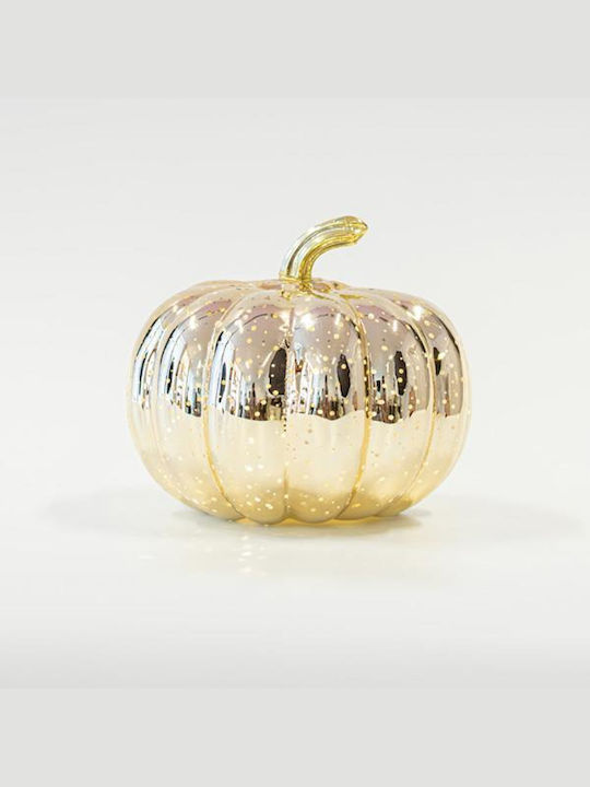 Eurolamp Illuminated Christmas Glass Figure Pumpkin Gold 17x17cm 2pcs