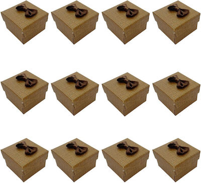 Paper Box for Gift Brown 3.5x5cm. 12pcs 3445-6