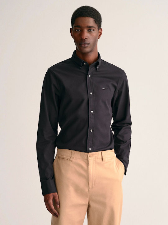 Gant Men's Shirt Long Sleeve Black