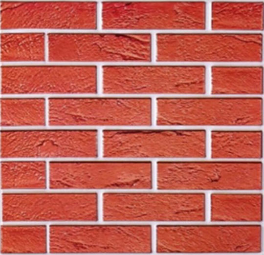 3D Wall Panels Foam Self-Adhesive Red 30x30cm 12 Pieces